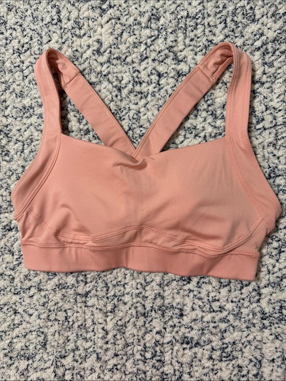 Old Navy Peach Crossback Medium Support Sports Bra